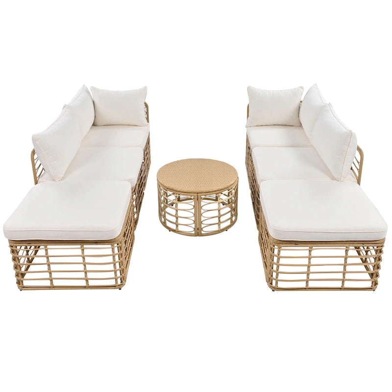 7 Pieces Outdoor Sectional Sofa Set