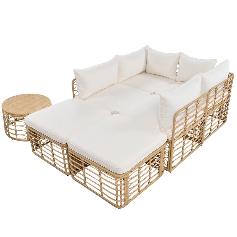 7 Pieces Outdoor Sectional Sofa Set