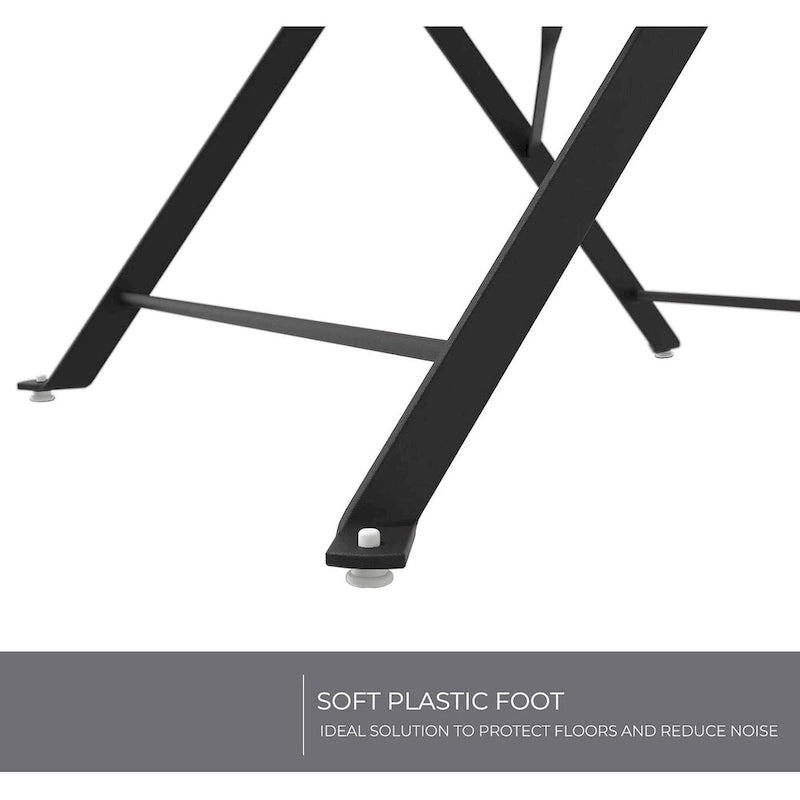 3-Piece Bistro Set Folding Outdoor Furniture Sets with Premium Steel Frame Portable Design for Bistro & Balcony