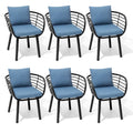 Aluminum Dining Chair with Sunbrella Seat and Back Cushions