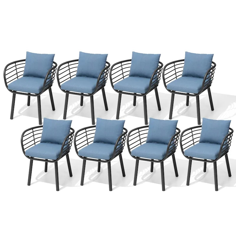 Aluminum Dining Chair with Sunbrella Seat and Back Cushions