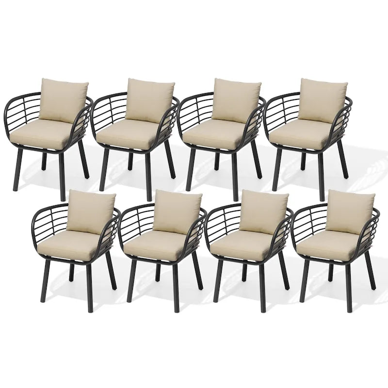 Aluminum Dining Chair with Sunbrella Seat and Back Cushions