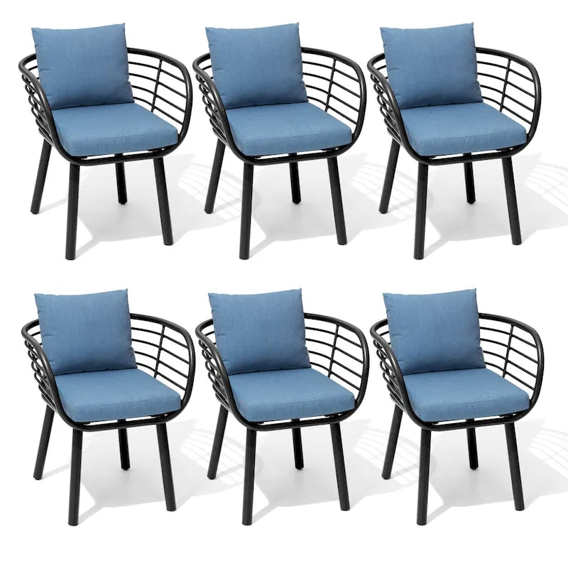 Aluminum Dining Chair with Sunbrella Seat and Back Cushions