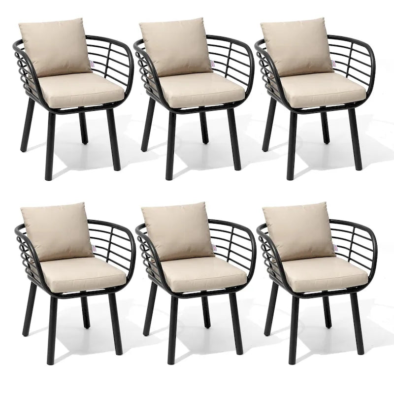 Aluminum Dining Chair with Sunbrella Seat and Back Cushions