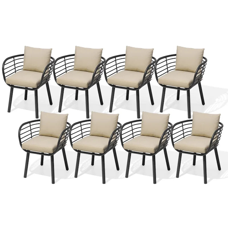 Aluminum Dining Chair with Sunbrella Seat and Back Cushions