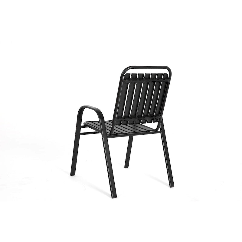 7-Piece Patio Dining Set with 55  Steel Table & Armchairs