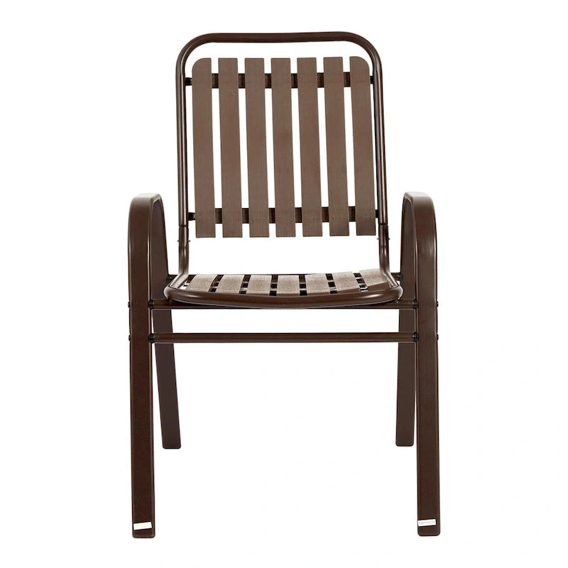 7-Piece Patio Dining Set with 55  Steel Table & Armchairs
