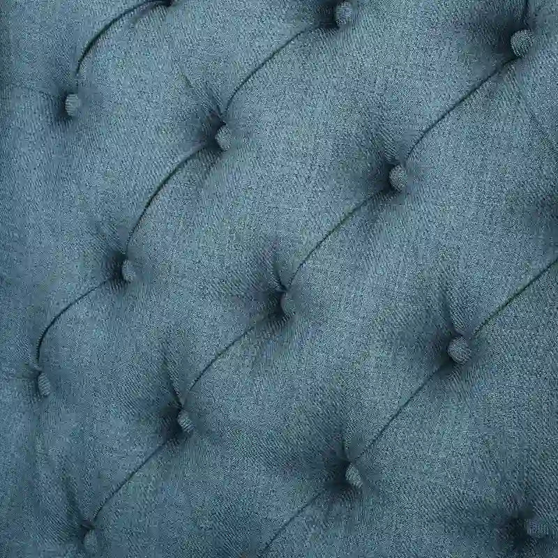 30" High Back Button Tufted Accent Chair with Nailheads - Blue for 1
