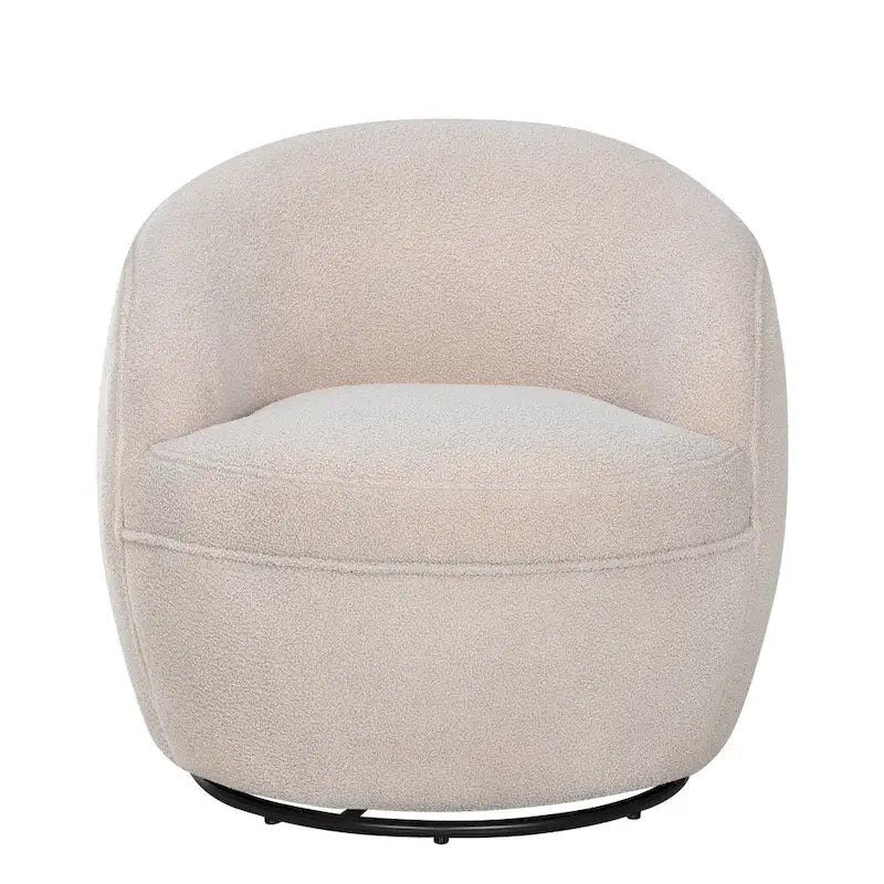 360° Swivel Teddy Sherpa Barrel Chair - Yellow, Blue, Beige, Coral for 1