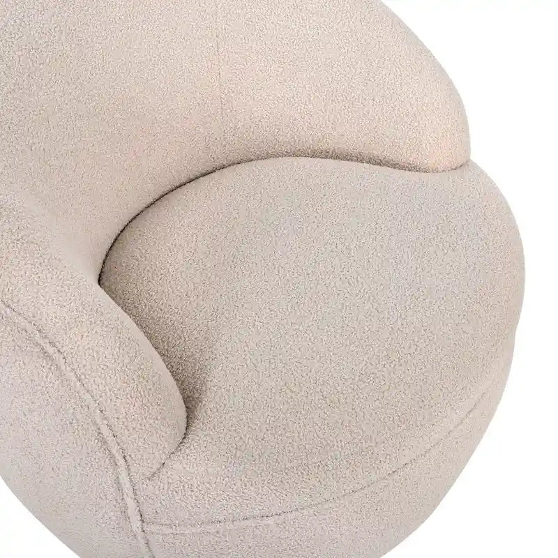 360° Swivel Teddy Sherpa Barrel Chair - Yellow, Blue, Beige, Coral for 1