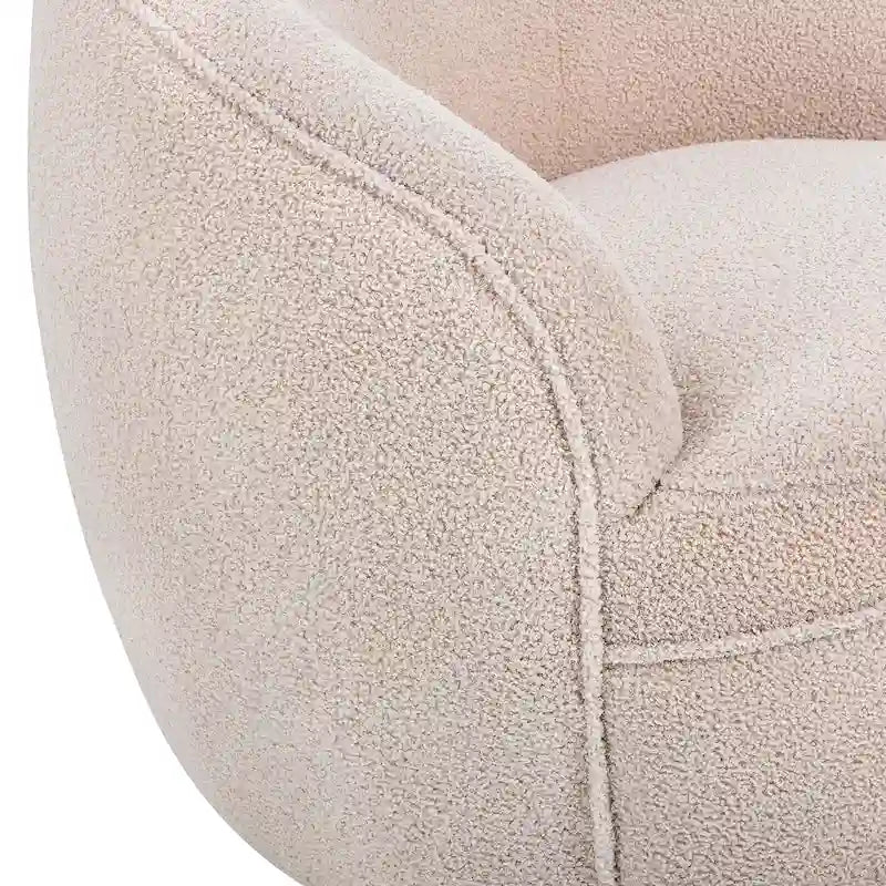 360° Swivel Teddy Sherpa Barrel Chair - Yellow, Blue, Beige, Coral for 1