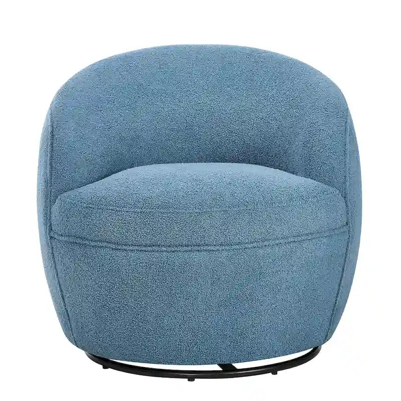 360° Swivel Teddy Sherpa Barrel Chair - Yellow, Blue, Beige, Coral for 1