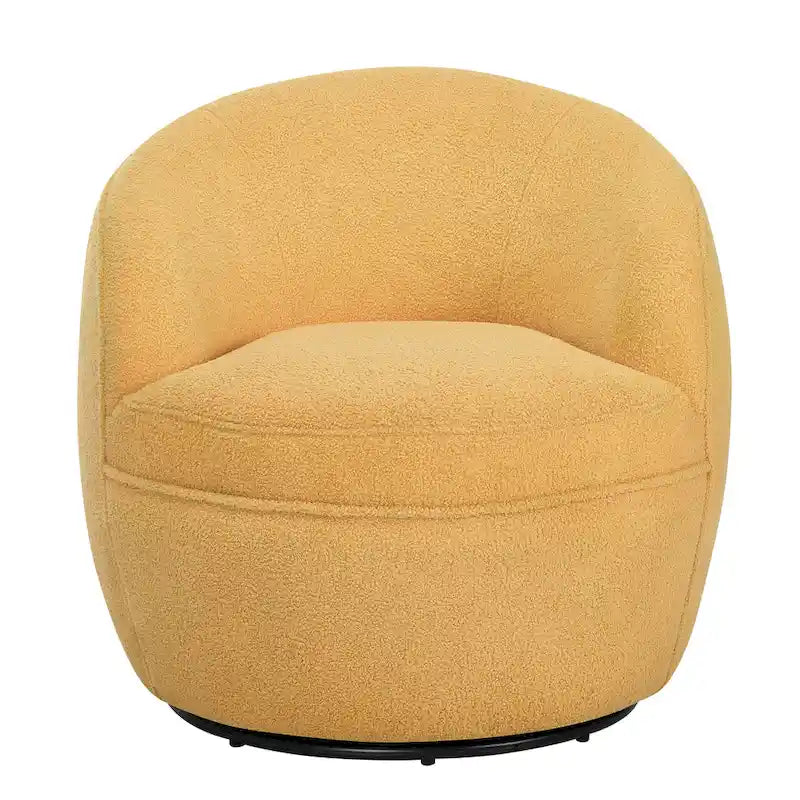 360° Swivel Teddy Sherpa Barrel Chair - Yellow, Blue, Beige, Coral for 1