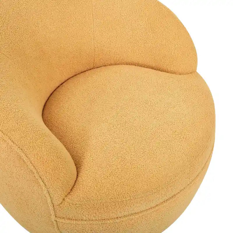360° Swivel Teddy Sherpa Barrel Chair - Yellow, Blue, Beige, Coral for 1