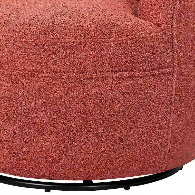 360° Swivel Teddy Sherpa Barrel Chair - Yellow, Blue, Beige, Coral for 1