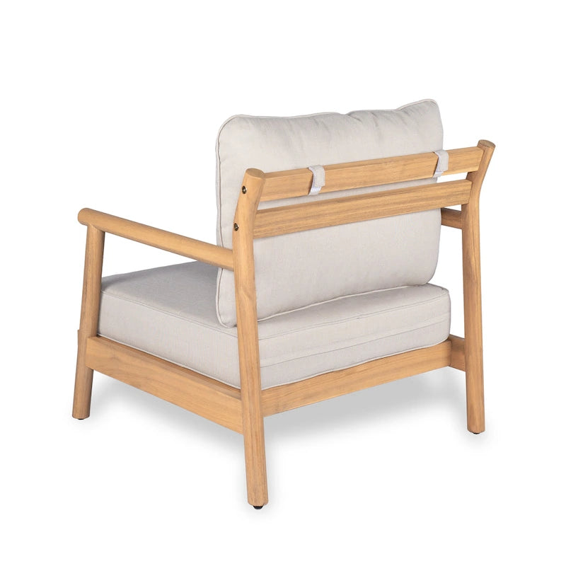 Christopher Knight Home - Dylan Outdoor Acacia Wood Club Chair and Fire Pit Set with Coffee Table