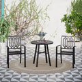 MAISON ARTS Metal Outdoor Patio Bistro Set 3 Pieces Dining Furniture