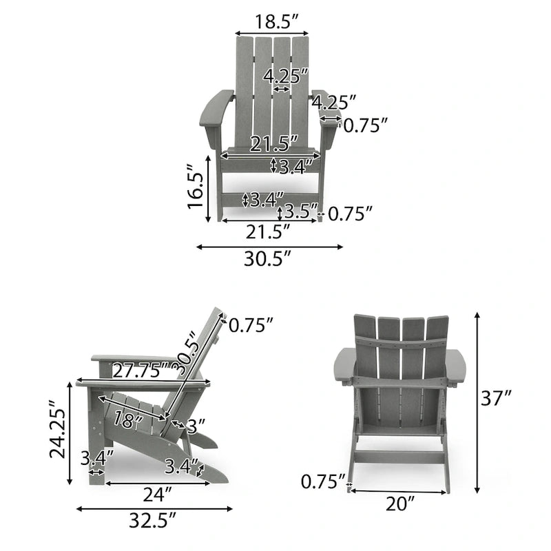Encino Outdoor Resin Adirondack Chair by Christopher Knight Home