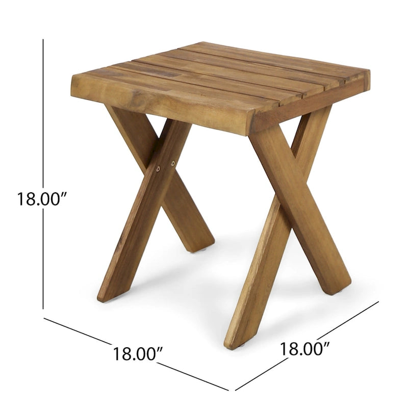 Eaglewood Acacia Wood Indoor/Outdoor Side Table by Christopher Knight Home