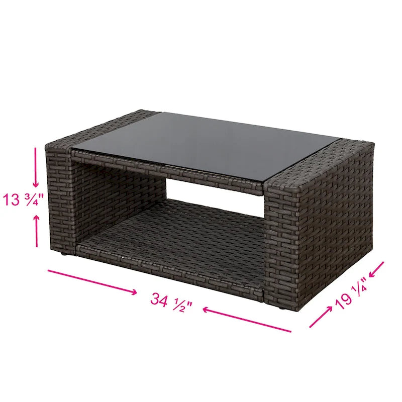 Grandview Outdoor Chocolate 4-piece Patio Conversation Set