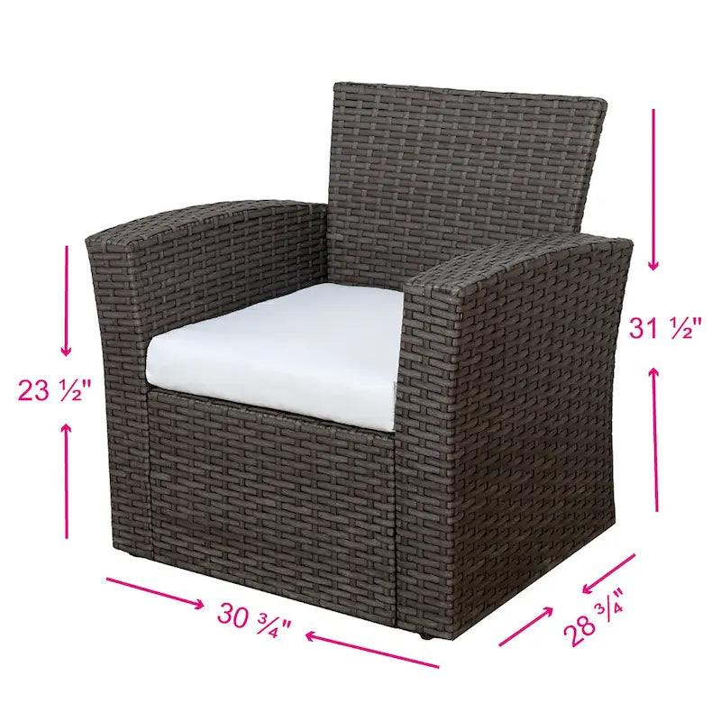 Grandview Outdoor Chocolate 4-piece Patio Conversation Set