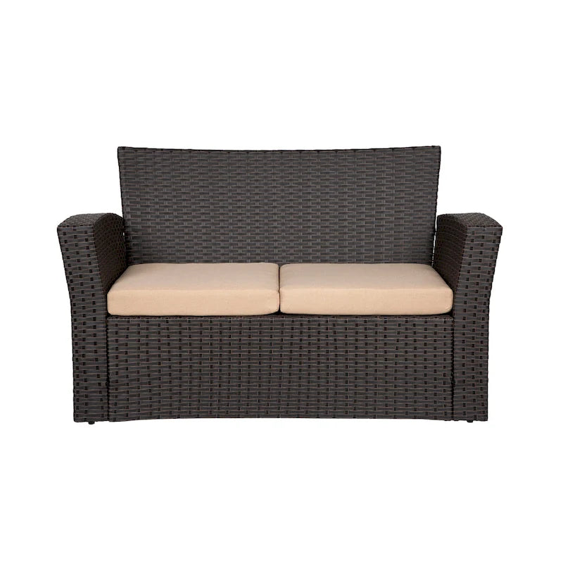 Grandview Outdoor Chocolate 4-piece Patio Conversation Set