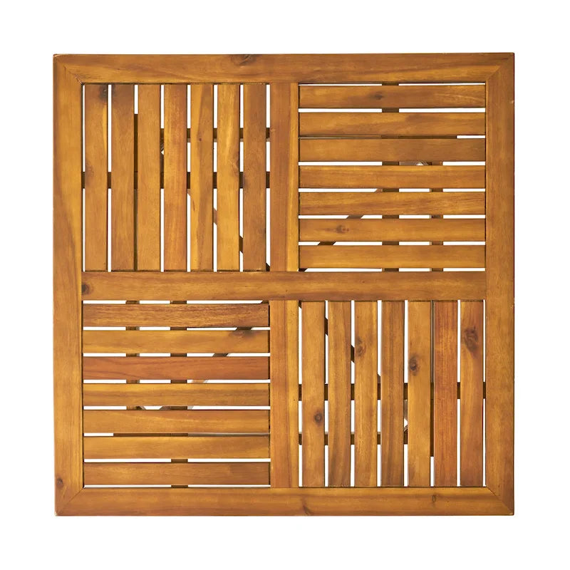 Christopher Knight Home Carroll Outdoor 5-Piece Acacia Wood and Wicker Dining Set