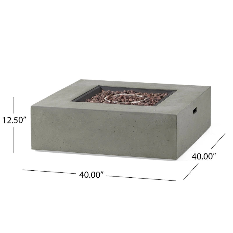 Cape Coral Outdoor 5 Seater Aluminum Chat Set with Fire Pit by Christopher Knight Home