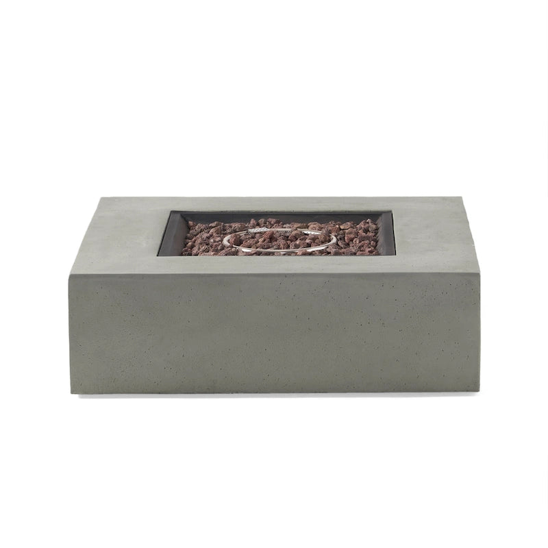 Cape Coral Outdoor 5 Seater Aluminum Chat Set with Fire Pit by Christopher Knight Home