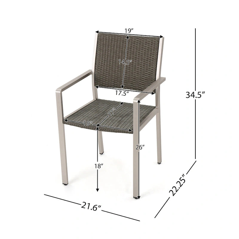Cape Coral Outdoor 16 Piece Aluminum Estate Collection with Cushions and Fire Pit by Christopher Knight Home