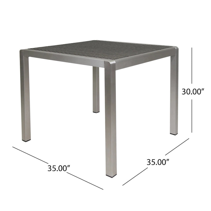 Cape Coral Outdoor 16 Piece Aluminum Estate Collection with Cushions and Fire Pit by Christopher Knight Home