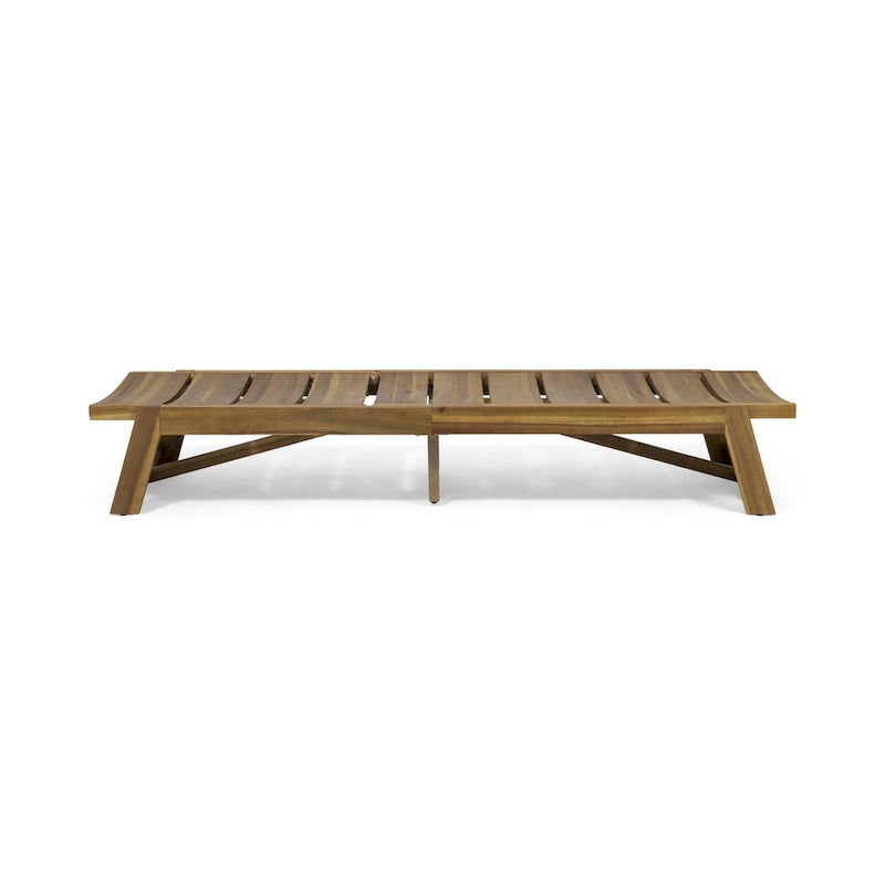 Kyoto Outdoor Acacia Wood 3 Piece Chaise Lounge Set with Water-Resistant Cushions by Christopher Knight Home