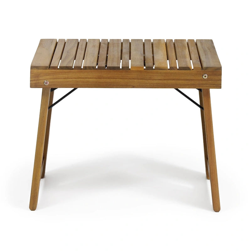 Kyoto Outdoor Acacia Wood 3 Piece Chaise Lounge Set with Water-Resistant Cushions by Christopher Knight Home
