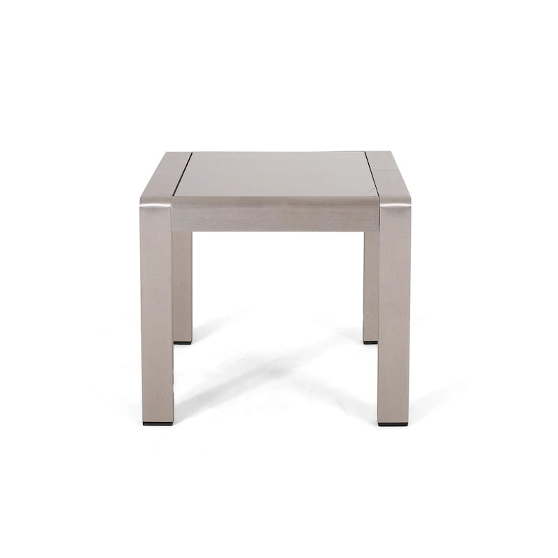 Cape Coral Outdoor 4 Seater Aluminum Club Chair and Table Set by Christopher Knight Home