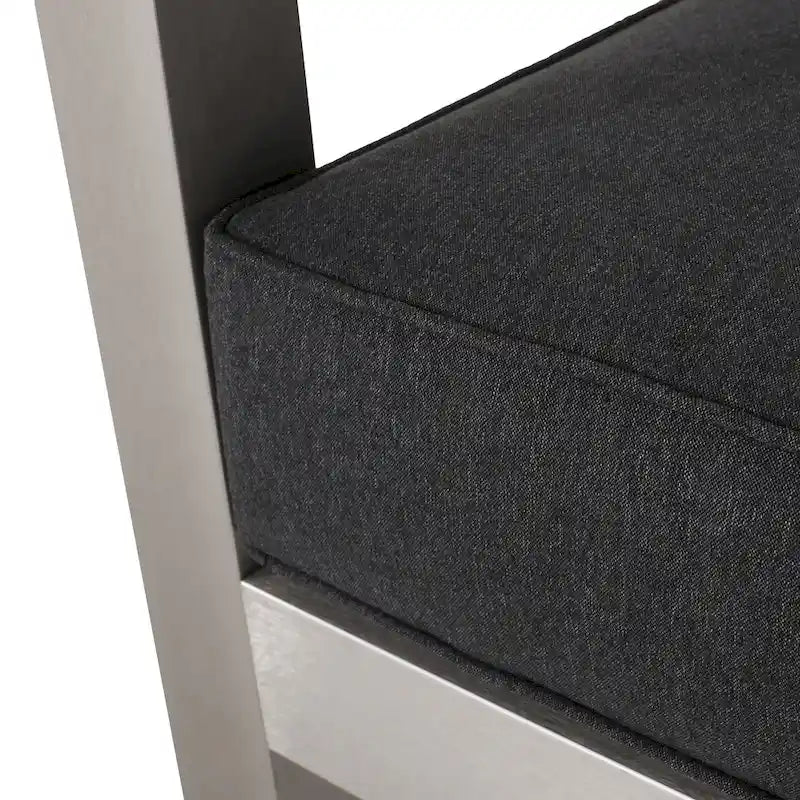 Aviara Outdoor Aluminum Club Chairs with Wicker-Topped Side Table by Christopher Knight Home