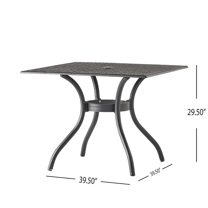 Cayman Outdoor Cast Aluminum Dining Table (ONLY) by Christopher Knight Home