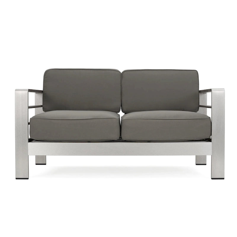 Cape Coral Outdoor Aluminum 10-piece Sofa Set with Cushions by Christopher Knight Home