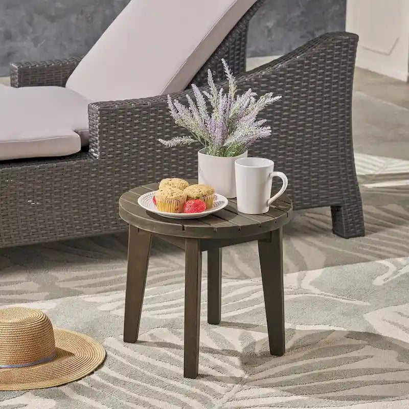 Christopher Knight Home Gertrude Outdoor 16  Acacia Wood Side Table