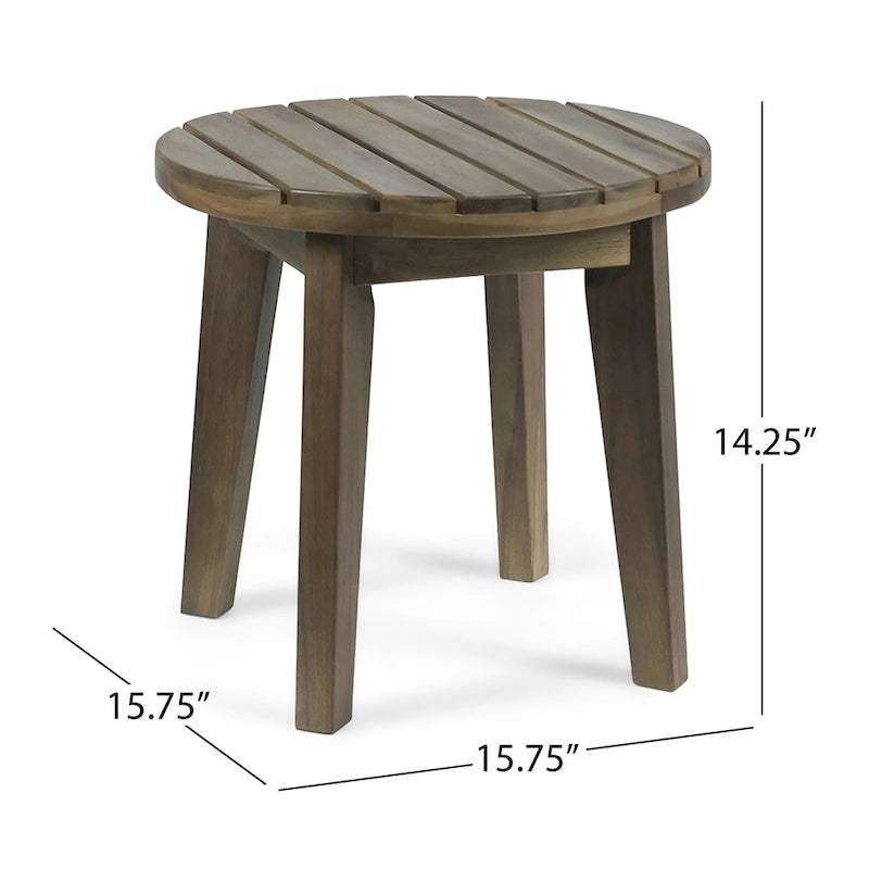 Christopher Knight Home Gertrude Outdoor 16  Acacia Wood Side Table