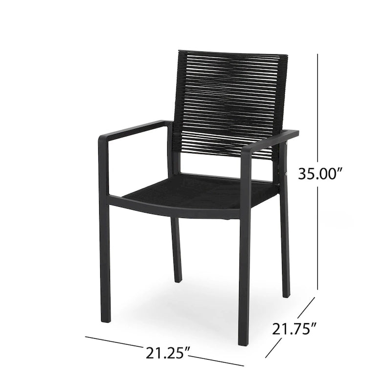 Blan 6-seater Aluminum Dining Set by Christopher Knight Home