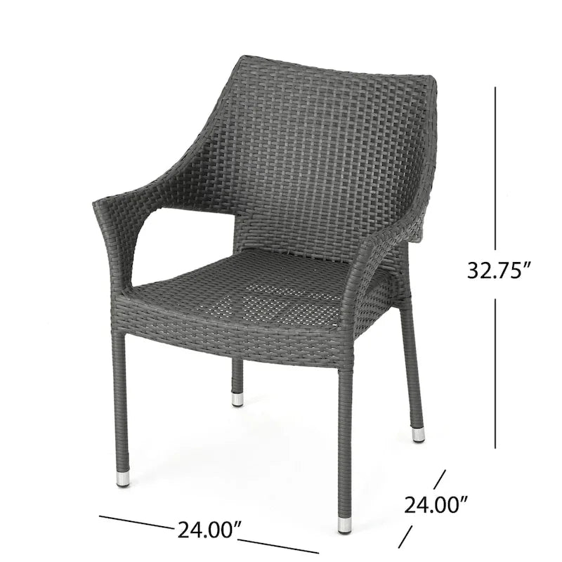 Christopher Knight Home 3-Piece Outdoor Wicker Chat Set with Cushions - N/A