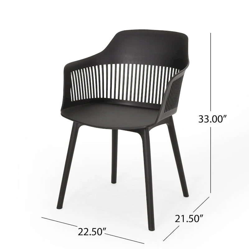 Dahlia Outdoor Modern Dining Chair (Set of 2) by Christopher Knight Home - 22.50  W x 21.50  D x 33.00  H
