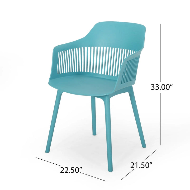 Dahlia Outdoor Modern Dining Chair (Set of 2) by Christopher Knight Home - 22.50  W x 21.50  D x 33.00  H