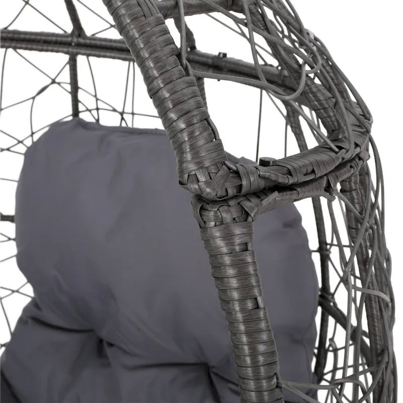 Gianni Wicker Teardrop Chair w/Outdoor Cushion by Christopher Knight Home
