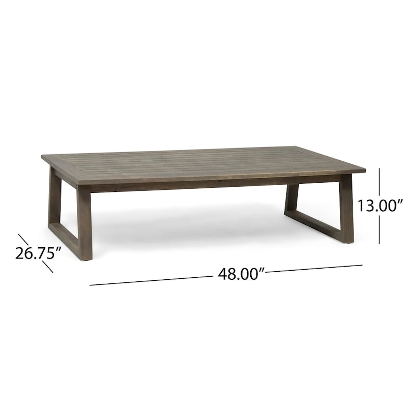 Belgian Outdoor Acacia Wood Chat Set by Christopher Knight Home