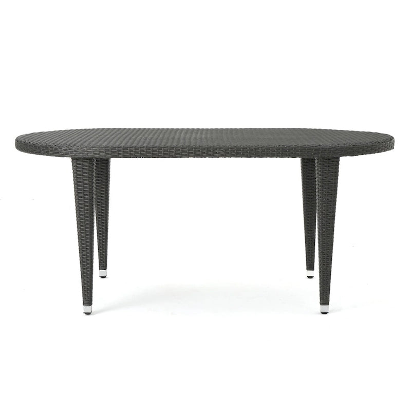 Dominica Outdoor Oval Wicker 69-inch Wicker Dining Table by Christopher Knight Home - 69.30 L x 38.20 W x 30.00 H