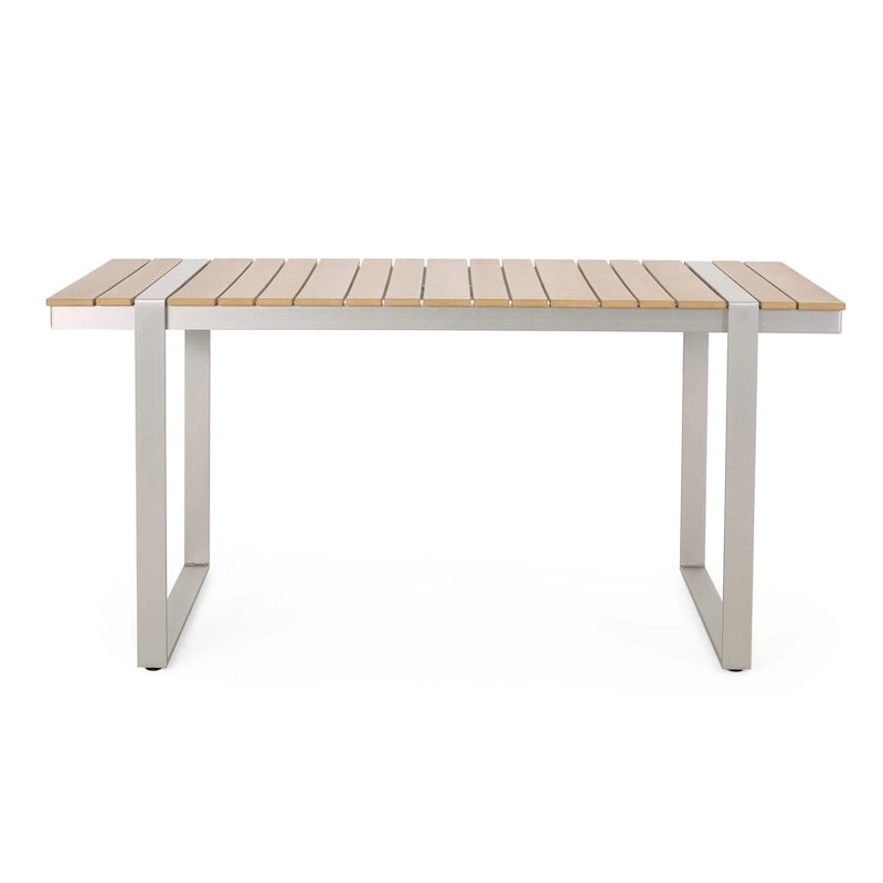 Cibola Outdoor Aluminum Dining Table by Christopher Knight Home - 62.75  W x 27.50  D x 30.00  H