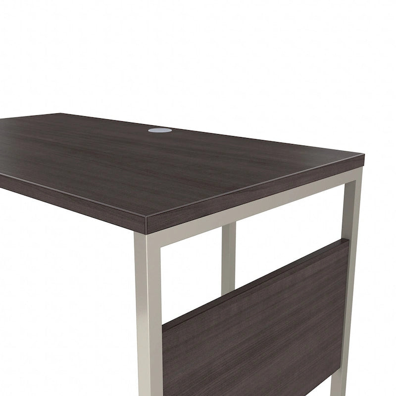 72W x 30D L-Shaped Table Desk with Metal Legs - Modern Hickory, White, Platinum Gray, Storm Gray, Black Walnut