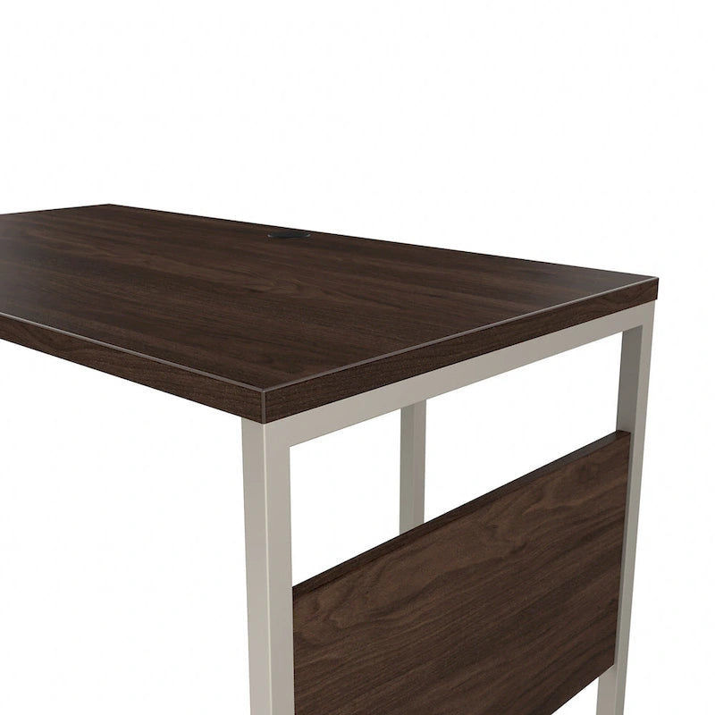 72W x 30D L-Shaped Table Desk with Metal Legs - Modern Hickory, White, Platinum Gray, Storm Gray, Black Walnut