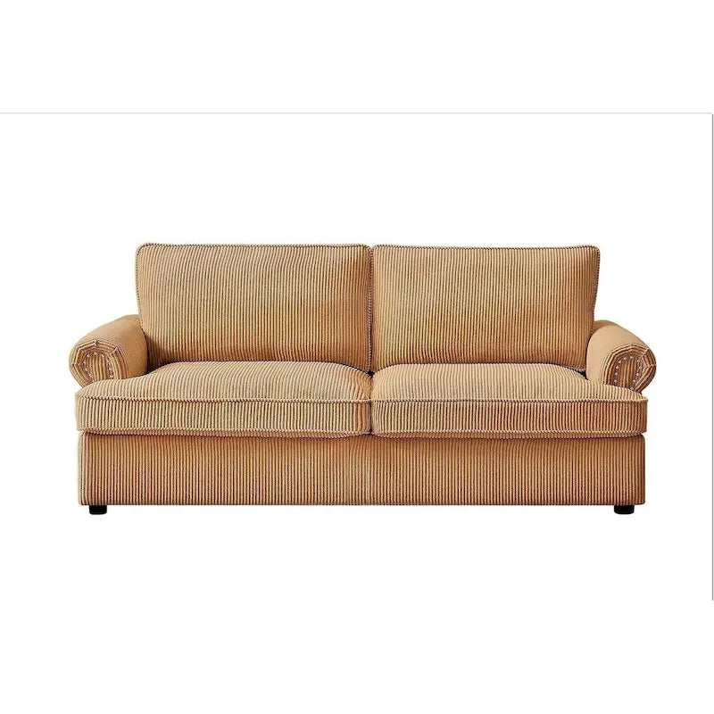 76" Corduroy Sleeper Sofa Bed - Ivory, Ginger, Dark Green, Grey, Black